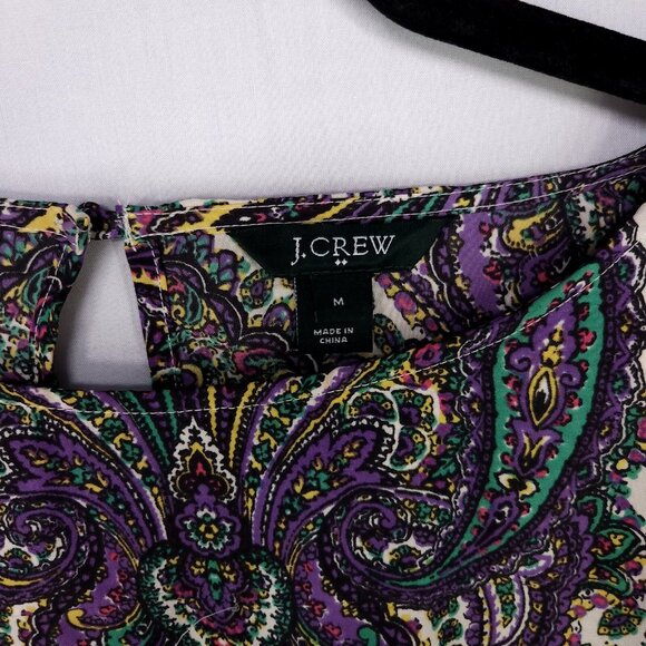 JCrew Blouse Womens Medium Talitha Paisley Print Long Sleeve Top - Picture 5 of 13